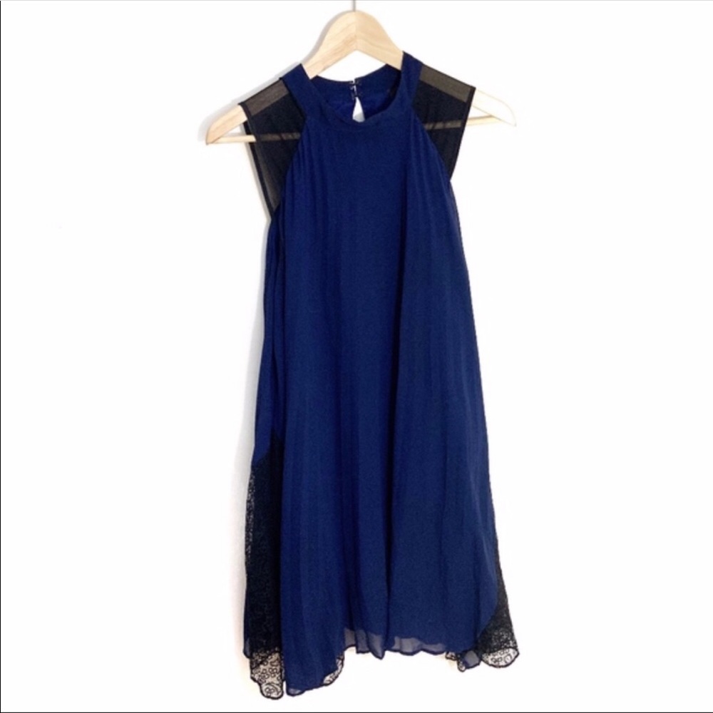 BCBGeneration Blue Midi Dress with Elegant Design